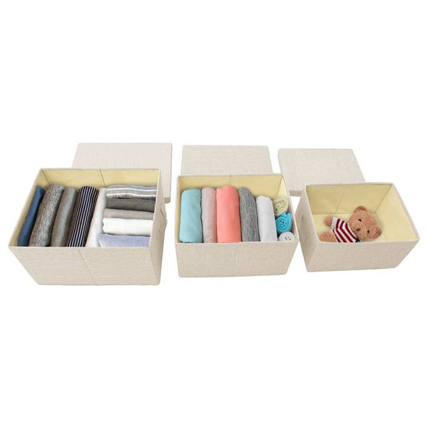 Canvas Stackable Storage Box Set in White - Buy 1 Get 1 Free Sale