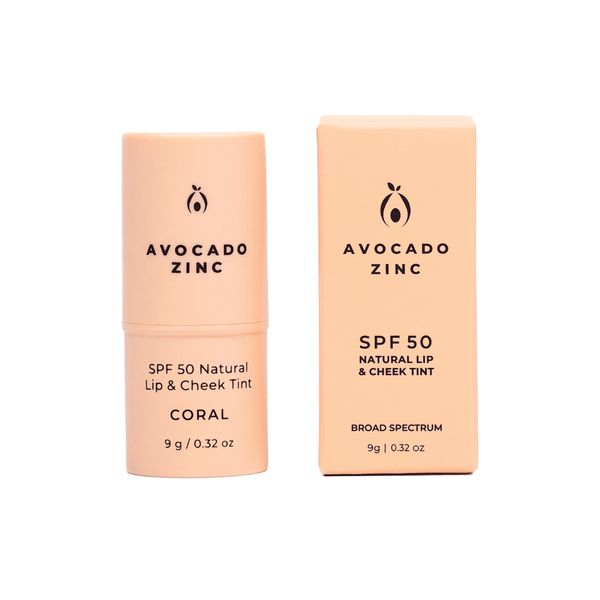 SPF 50 Natural Lip & Cheek Tint - Coral