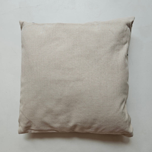 Ocho Cotton Cushion in Black/Natural 60x60cm