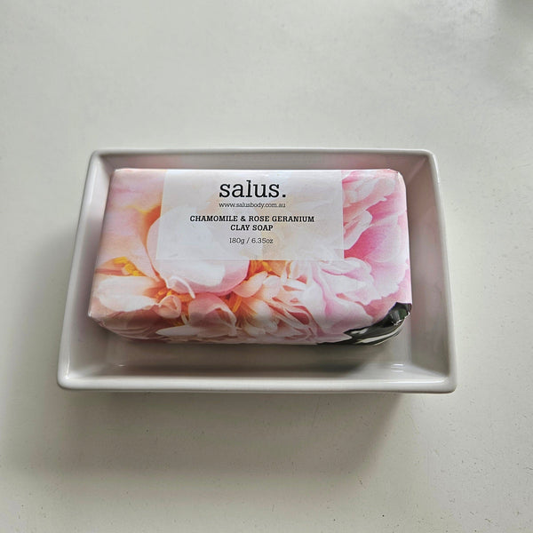 Julie Ceramic Soap Dish In White