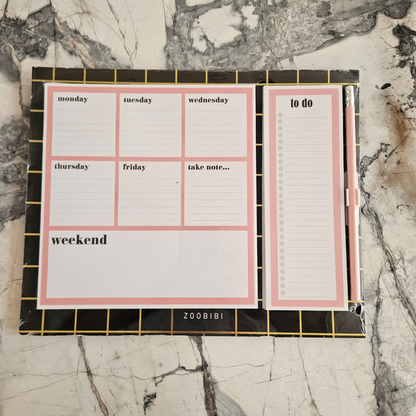 Weekly Planner in Black/Gold - Buy 1 Get 1 Free Sale