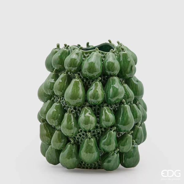 Sardegna Ceramic Pear Vase in Green 36cm