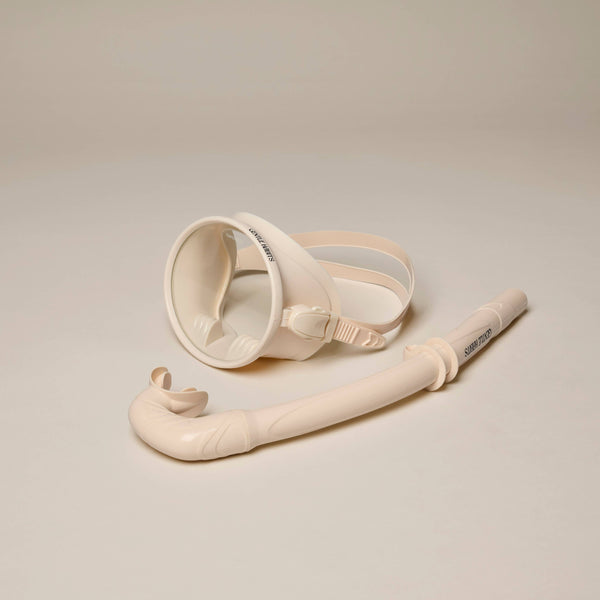 Dive Mask and Snorkel Set in  Cream