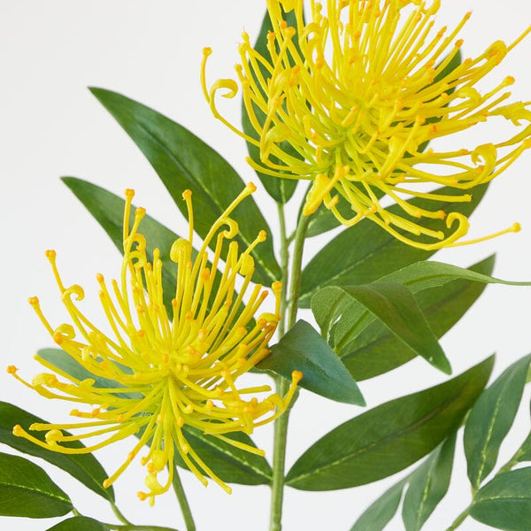 Grevillea Artificial Spray in Yellow/Green 73cm