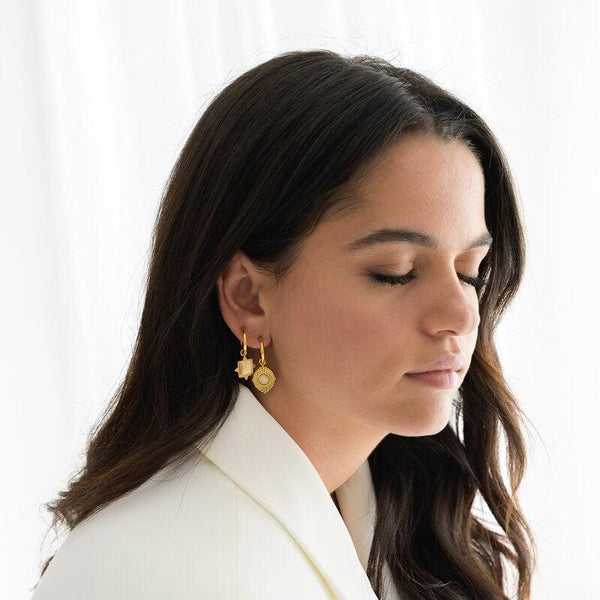 Indigo & Wolfe - Adriana Gold & Precious Stone Earrings