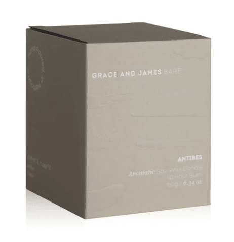 Grace and James Candle - BARE Collection - Antibes 40Hr