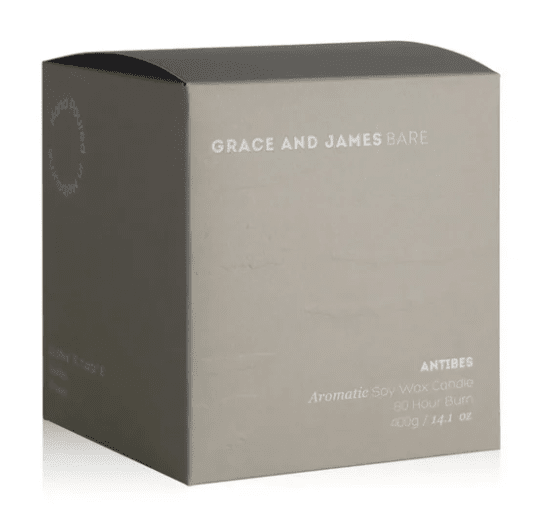 Grace and James Candle - BARE Collection - Antibes 80Hr Double Wick Candle