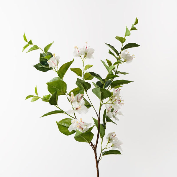 Bougainvillea Artificial Spray in White 86cm