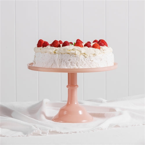 Ava Glass Cake Stand in Blush 29cm