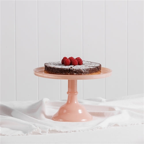 Ava Glass Cake Stand in Blush 26cm