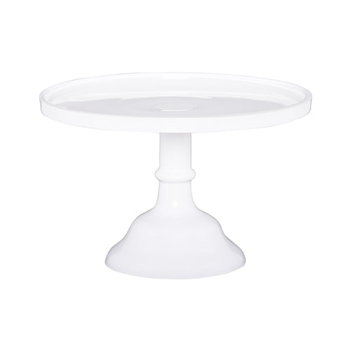 Ava Glass Cake Stand in White 20cm