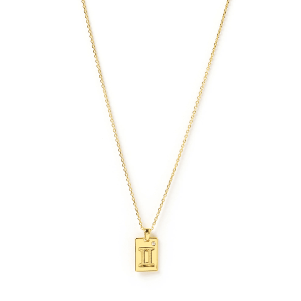 Arms of Eve - Zodiac Gold Tag Necklace - Gemini