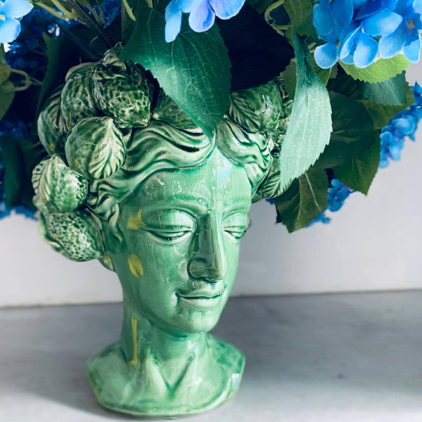 Aphrodite Ceramic Lemonhead Vase in Green