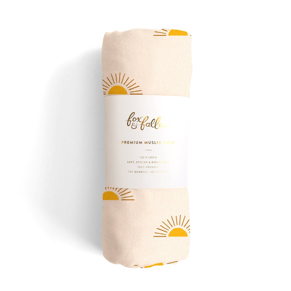 Fox & Fallow - Suns Cream Organic Muslin Wrap Swaddle