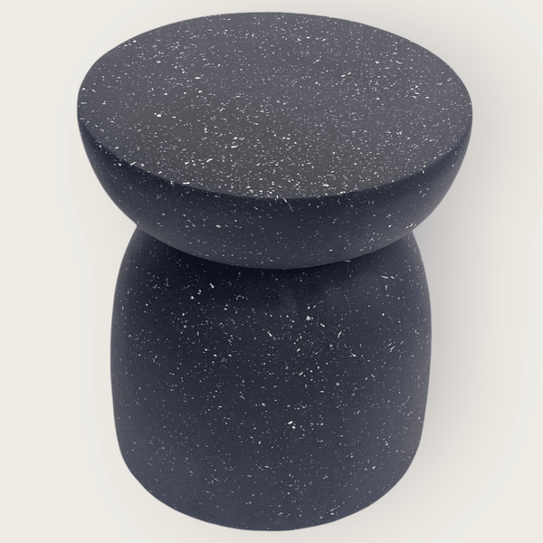 Calla Terrazzo Side Table in Black