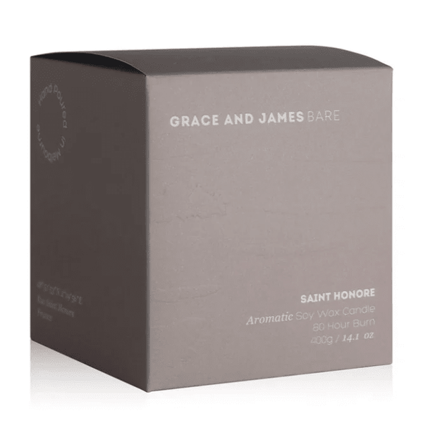 Grace & James Saint Honore 80Hr Candle - Saffron, Amberwood & Fir