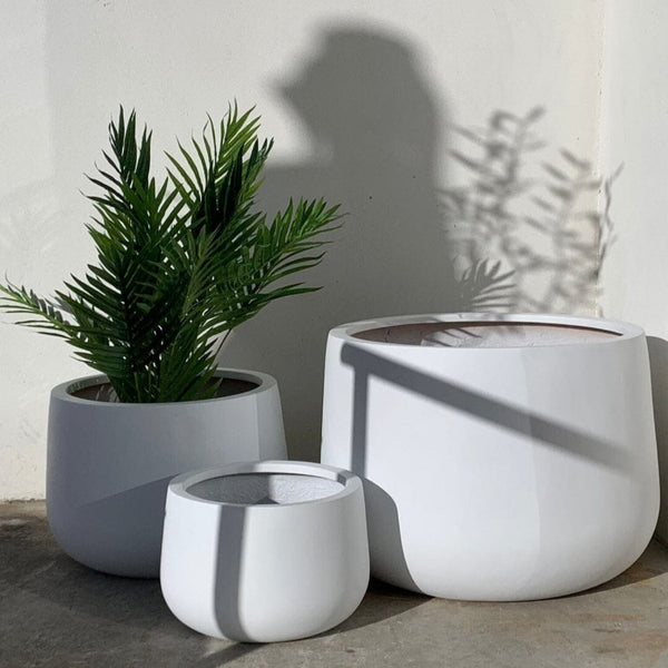 Cora Egg Pot Matte White 25cm