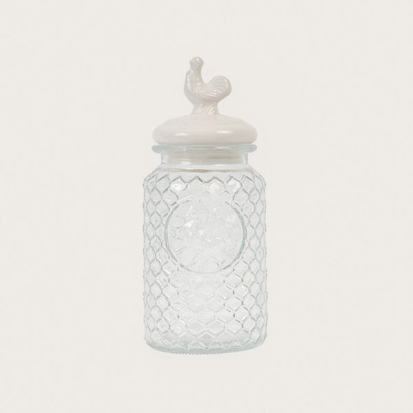 Rooster Glass Canister 25cm - Buy 1 Get 1 Free Sale