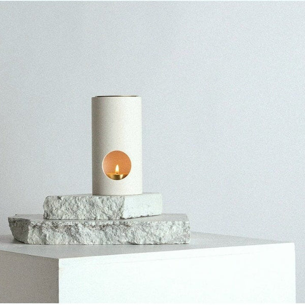 Alia Marble Oil Burner in White