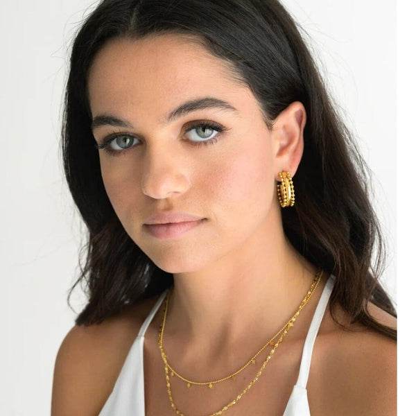 Indigo & Wolfe - Spade Double Layered Gold Necklace