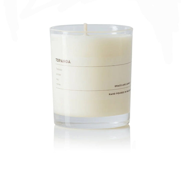 Grace & James 40Hr Candle - Topanga - Tobacco Hay Amber Honey