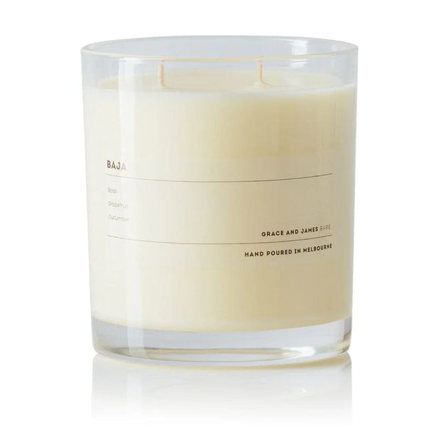 Grace & James Baja 80Hr Candle - Basil, Grapefruit & Cucumber