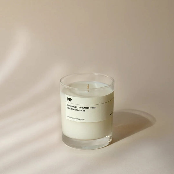 Posie - PIP: Watermelon / Cucumber / Basil Clear Candle 300g