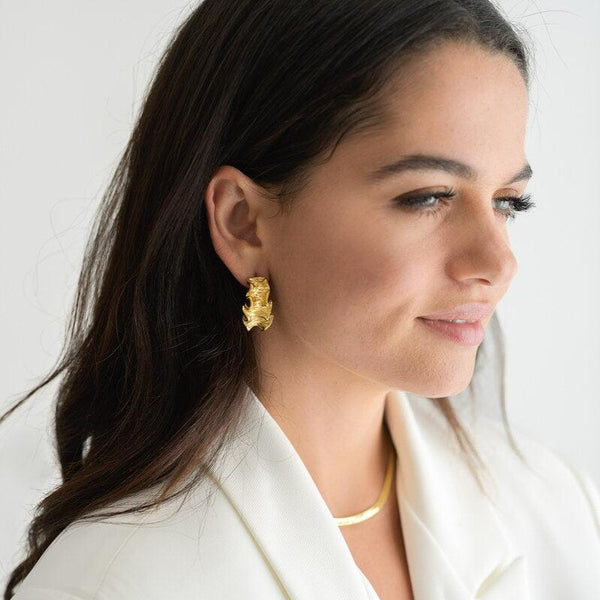 Indigo & Wolfe - Soleil Gold Hoop Earrings