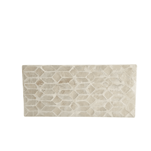 Dana Inlay Tissue Box Holder in Ivory