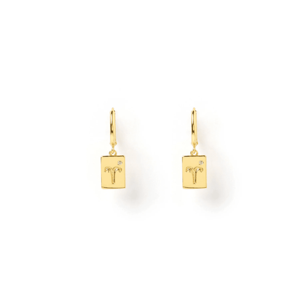 Arms of Eve - Zodiac Gold Tag Earrings - Aries