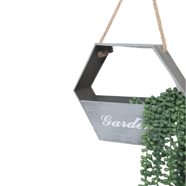 Hexagon Metal Wall Planter W/ Rope Handle - Buy 1 Get 1 Free Sale