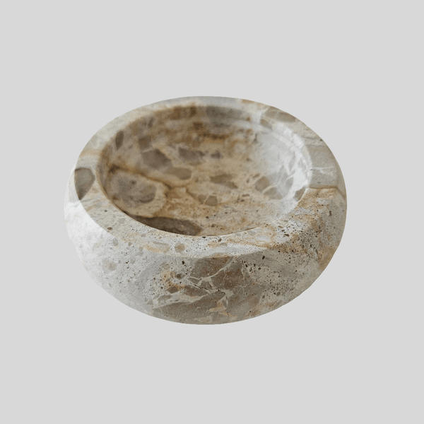 Bardot Marble Round Bowl in Taupe