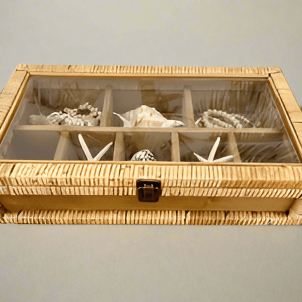 Mareva Rattan Jewellery Box in Natural 42cm