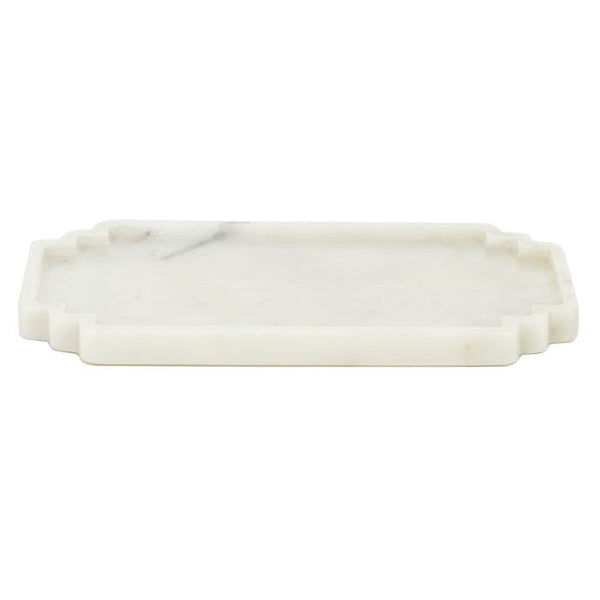 Lucia Marble Tray in White 35cm