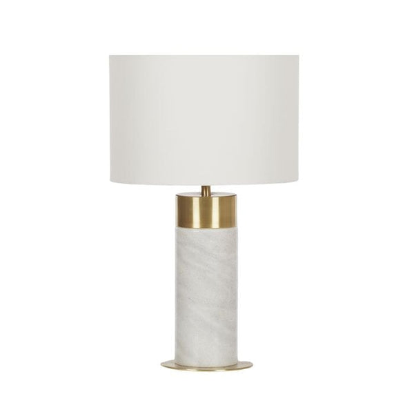 Lola Marble Table Lamp in White/Gold