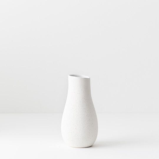 Dalida Stoneware Vase in White 19cm