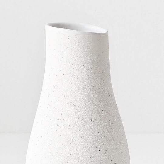 Dalida Stoneware Vase in White 19cm