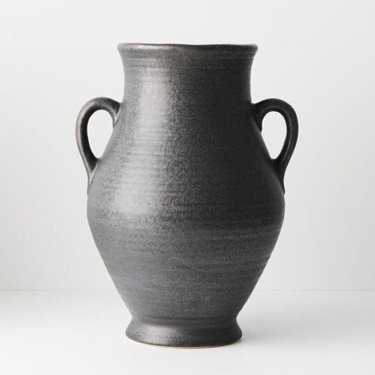 Samara Stoneware Vase in Black 38cm