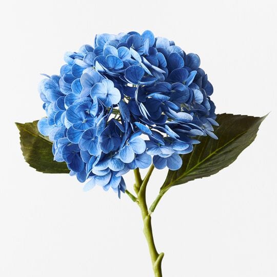 Hydrangea Artificial Stem in Blue 49cm