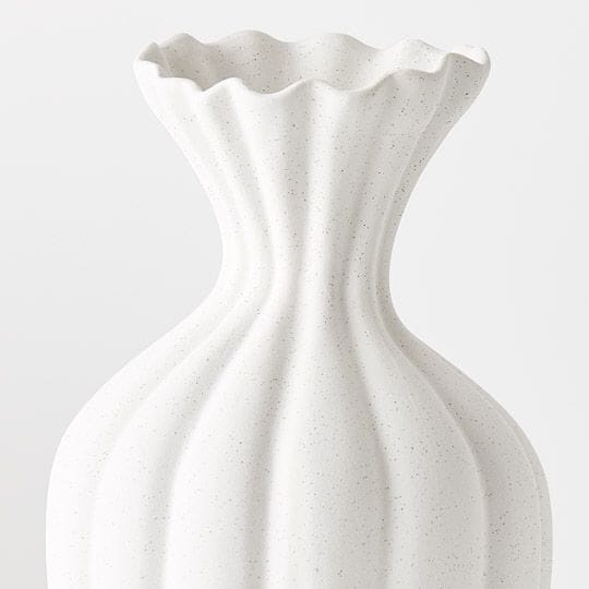 Donatella Stone Vase in White 40cm