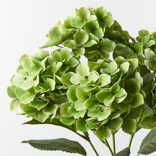 Hydrangea Artificial Real Touch Bush in Green 50cm