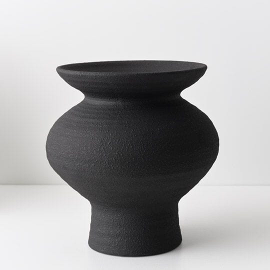 Tova Stoneware Vase in Black 36cm