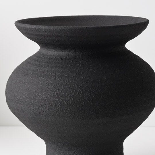 Tova Stoneware Vase in Black 36cm