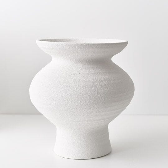 Tova Stoneware Vase in White 36cm