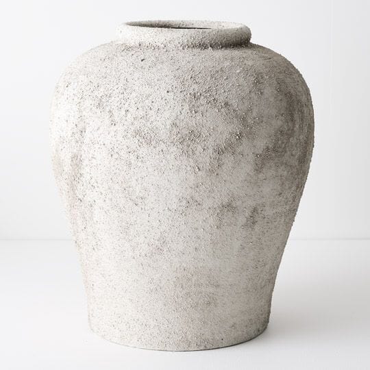 Capri Stoneware Vase in Antique Grey 39cm