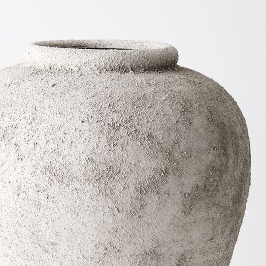 Capri Stoneware Vase in Antique Grey 39cm