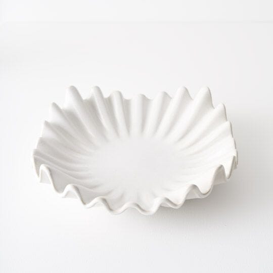 Helios Ceramic Bowl in White 32cm - Pre-order