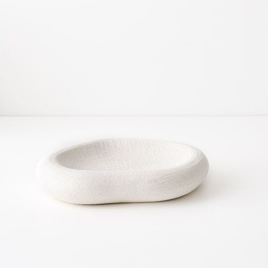 Damas Stoneware Bowl in White 30cm