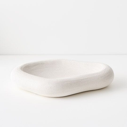 Damas Stoneware Bowl in White 38cm