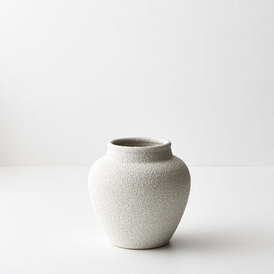 Odelle Texture Vase or Pot in White - Small